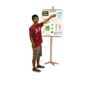 alan with easel