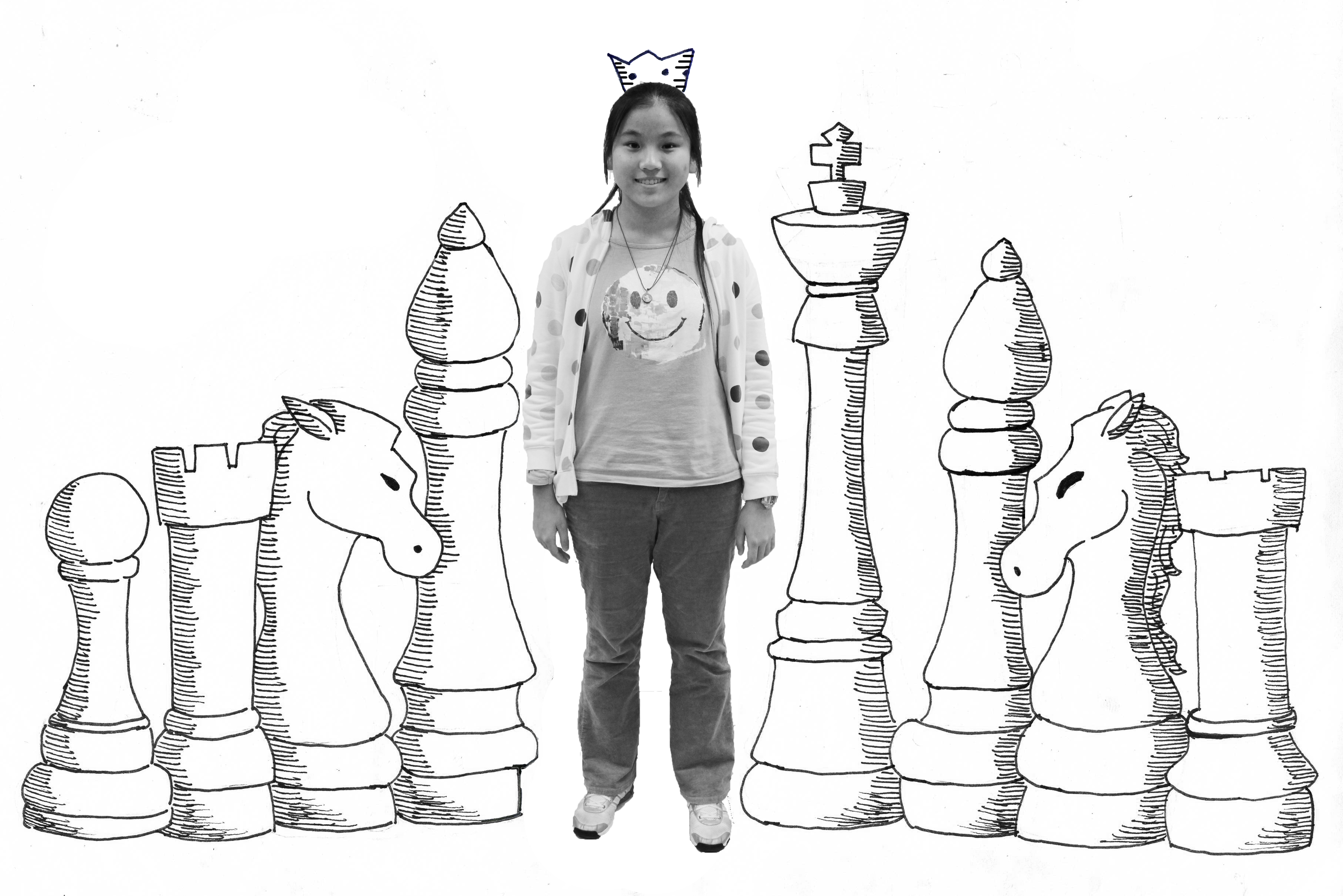 Shao shows off her moves in chess tournament