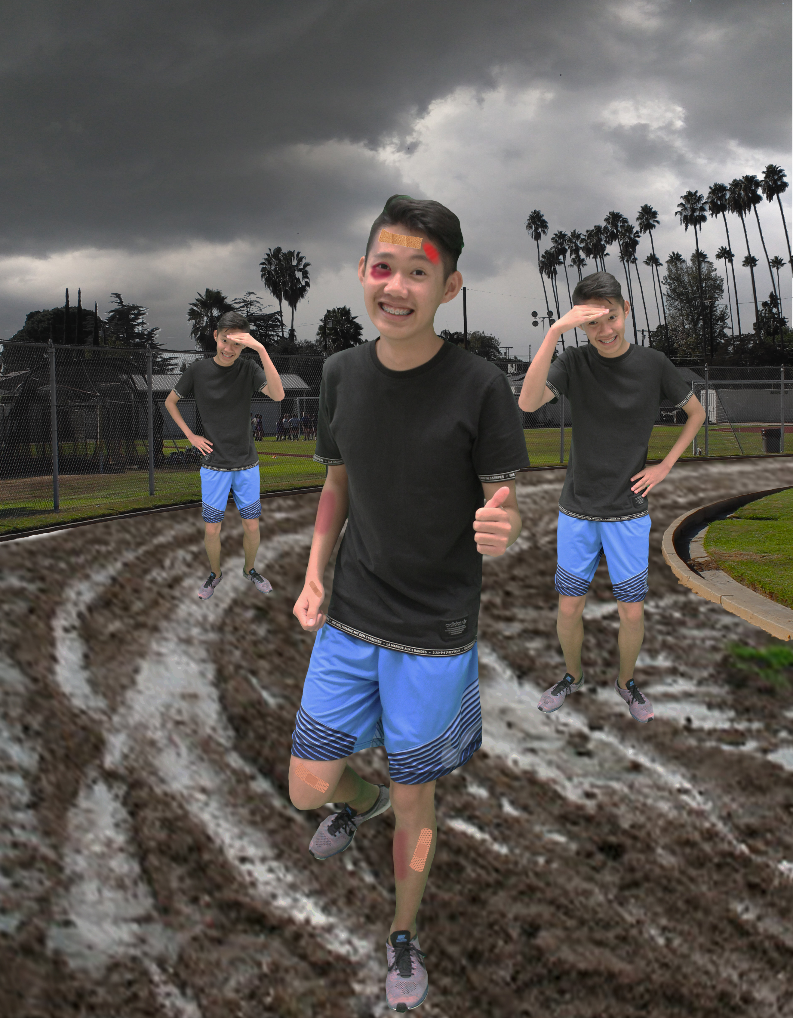 Students embrace hazardous track