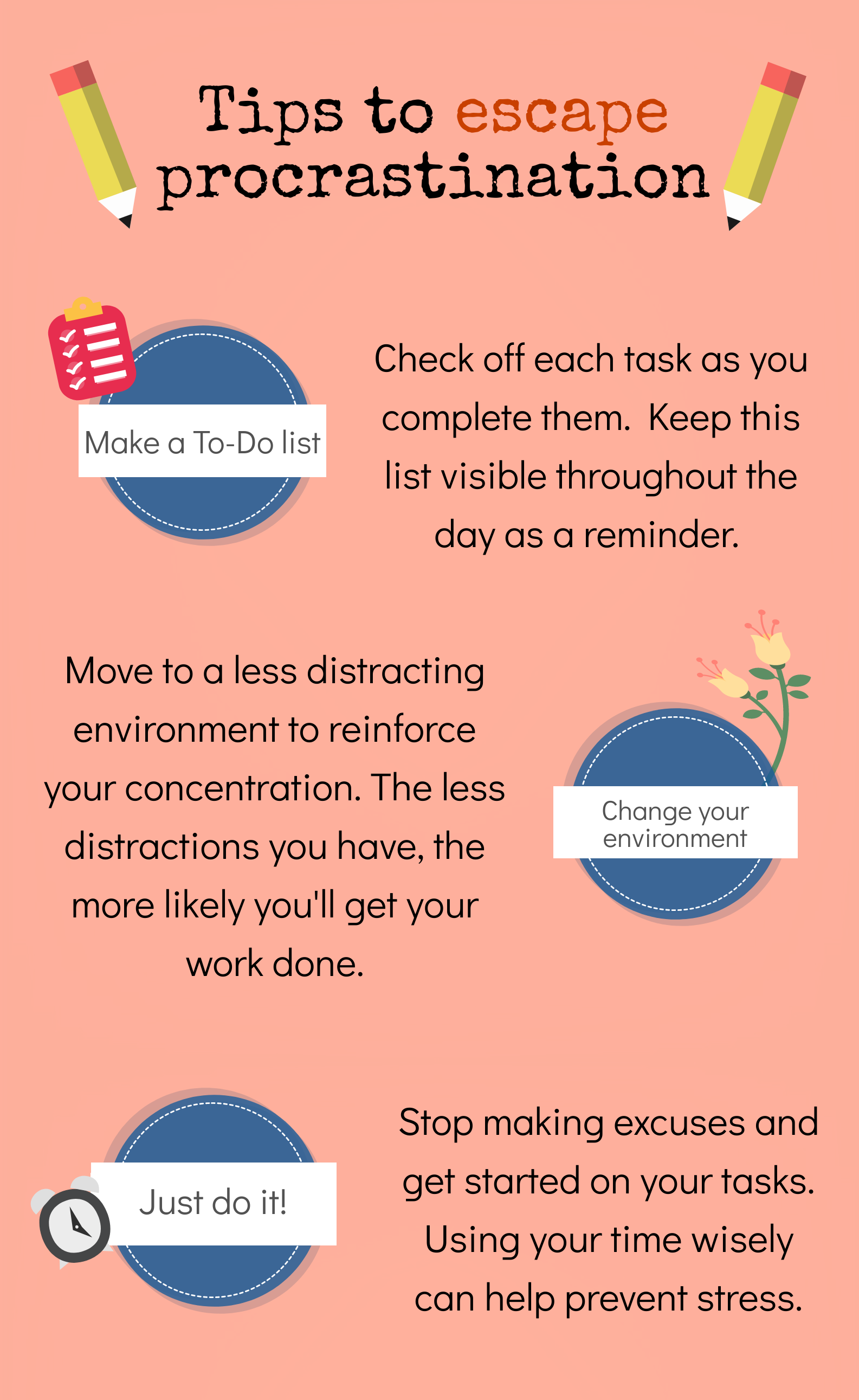 Tips to escape procrastination