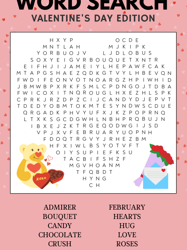 Word Search: Valentine’s Day Edition