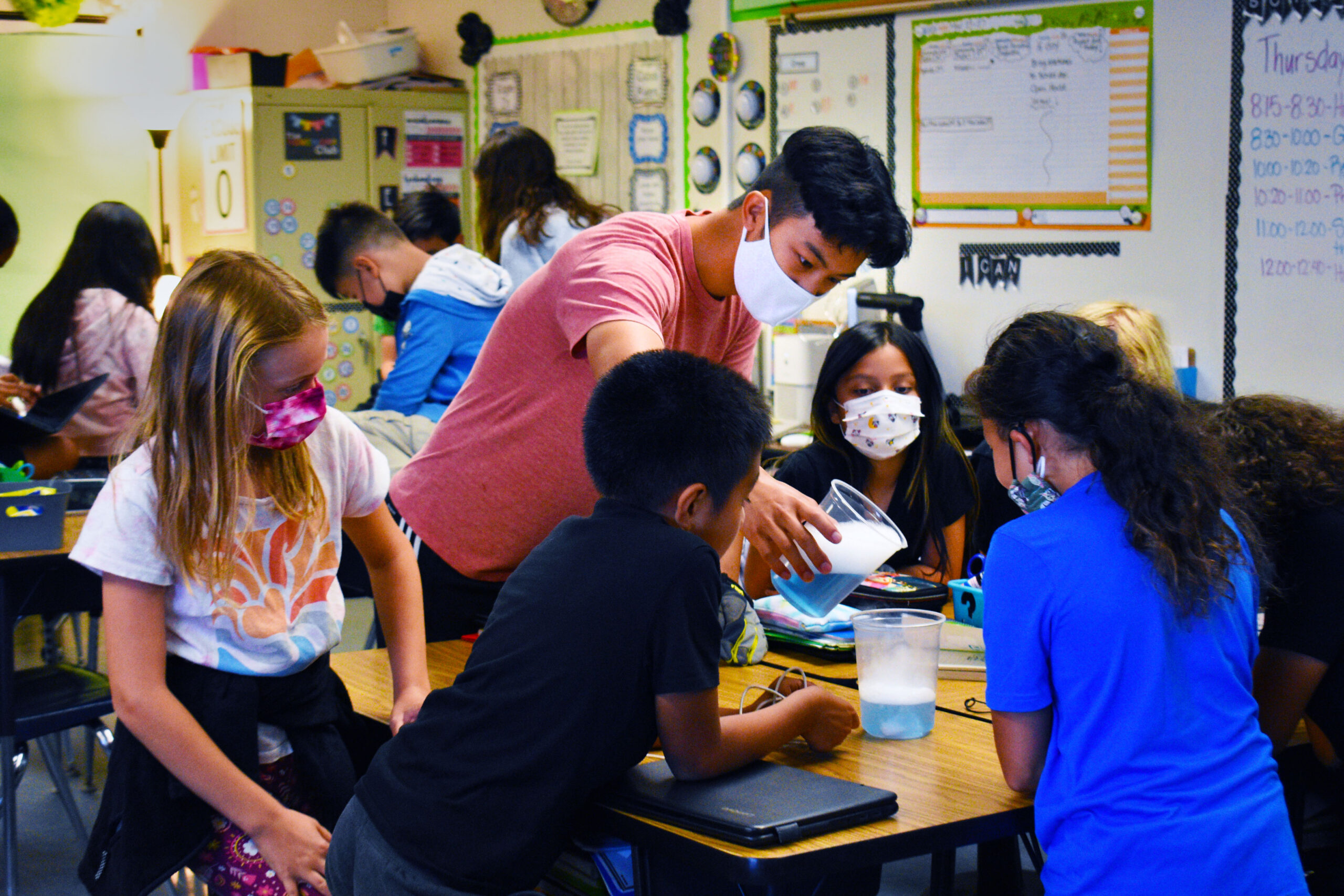 Element-ary students explore experiments