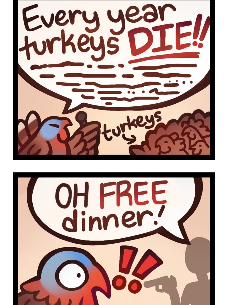 Thanksgiving comic: Turkey run