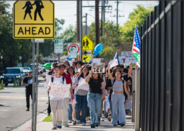 Students walk out, protest ICE
